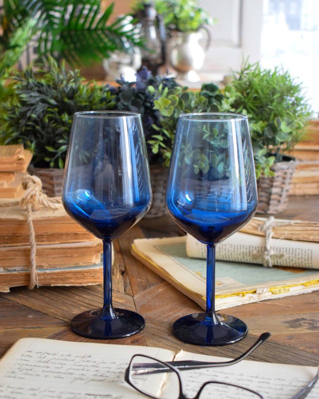 Set 6 calici vetro blue summer - 57.1978
