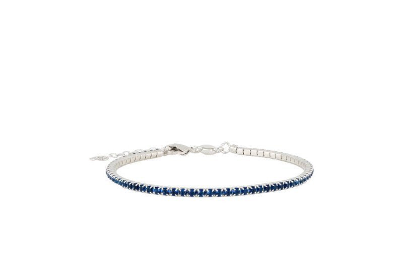 Bracciale argento 925 tennis blu scuro 2,5mm - rodio - agbr008t3bs