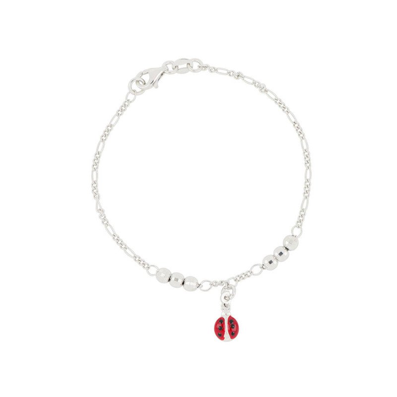 Bracciale argento 925 lineari coccinella - agbr090kli