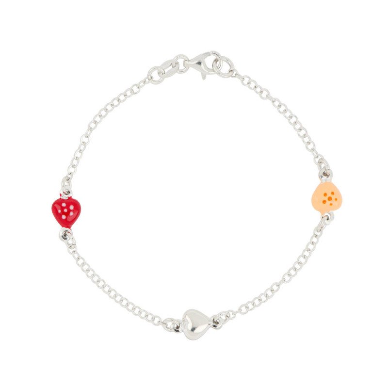 Bracciale argento 925 lineari cuore - agbr092kli