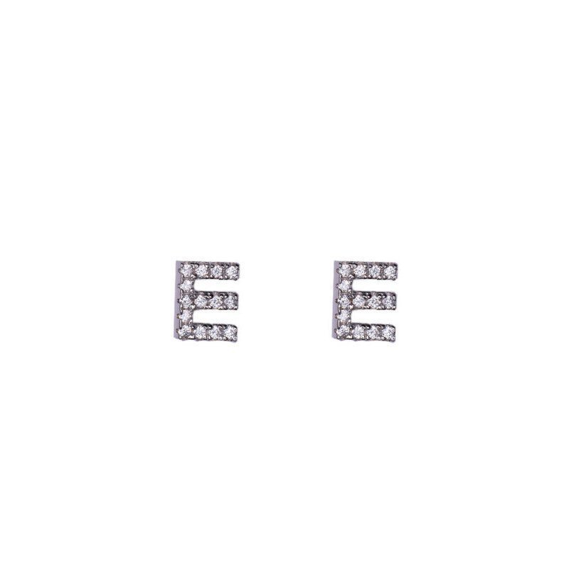 Orecchini in argento 925 letterina - rose - agor084zc