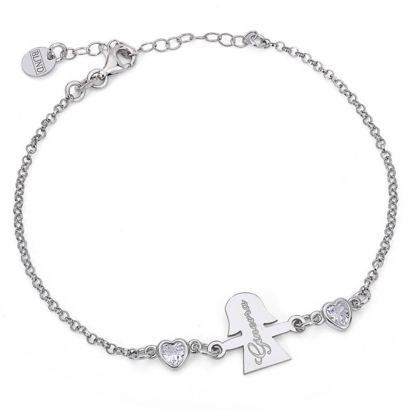 Bracciale in argento 925 bambino\a con nome - brbn014