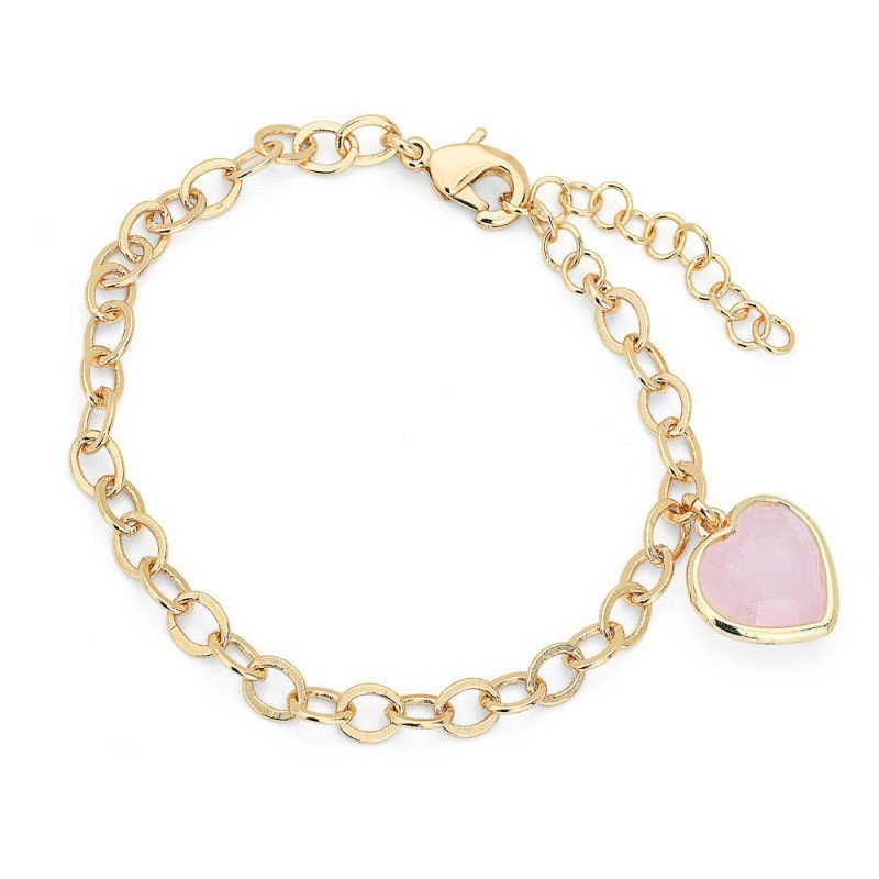 Bracciale placcato oro 18kt pietre occhio tigre bianco - dorato - brfant284cr2