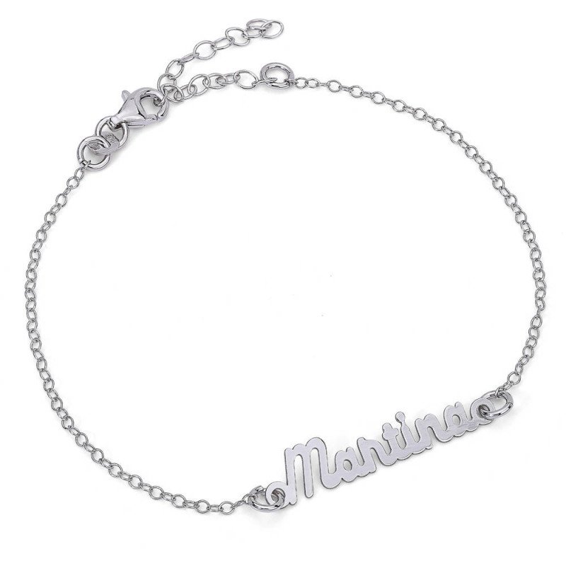 Bracciale in argento 925 nome in corsivo - brnc004