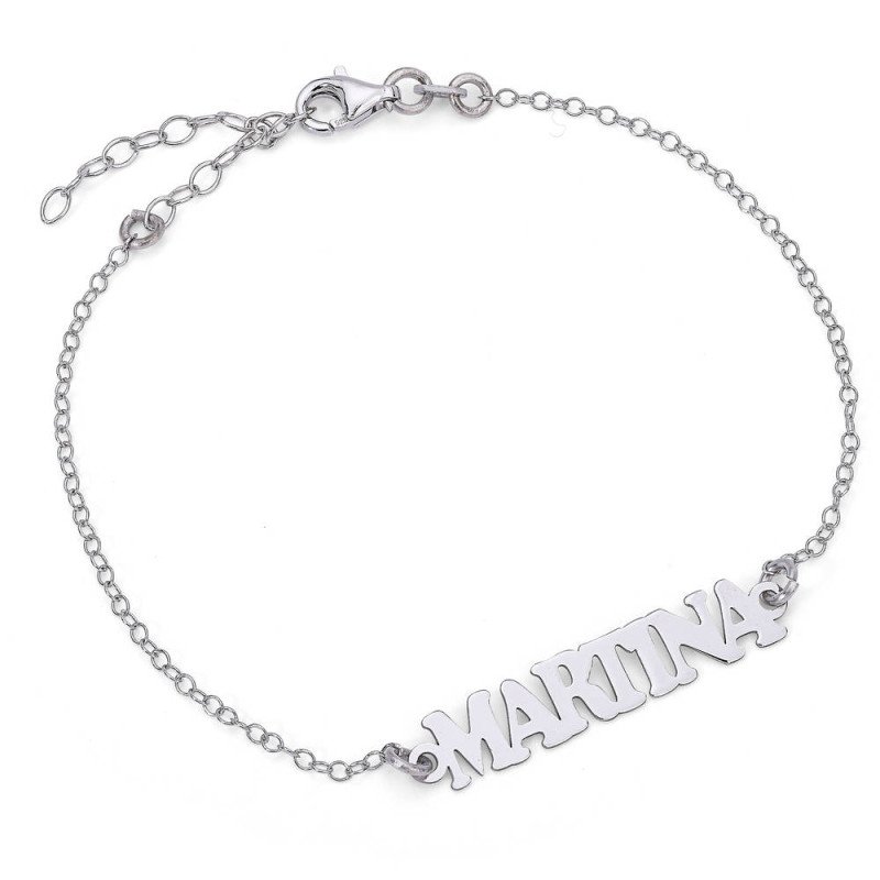 Bracciale in argento 925 nome in stampatello - brns006