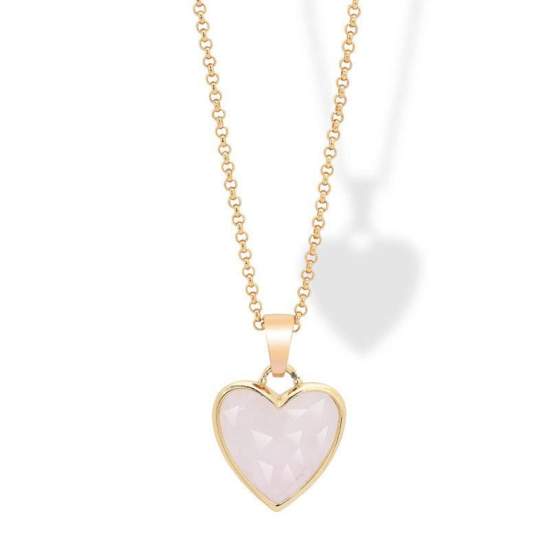 Ciondolo placcato oro 18kt pietre occhio tigre bianco - dorato - clfant284cr Ciondolo placcato oro 18kt pietre occhio tigre bianco - dorato - clfant284cr