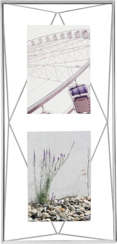 CORNICE PORTAFOTO PRISMA  MULTIPLA PER TRE FOTO  13x 18 CROMO - 313019-158 CORNICE PORTAFOTO PRISMA  MULTIPLA PER TRE FOTO  13x 18 CROMO - 313019-158