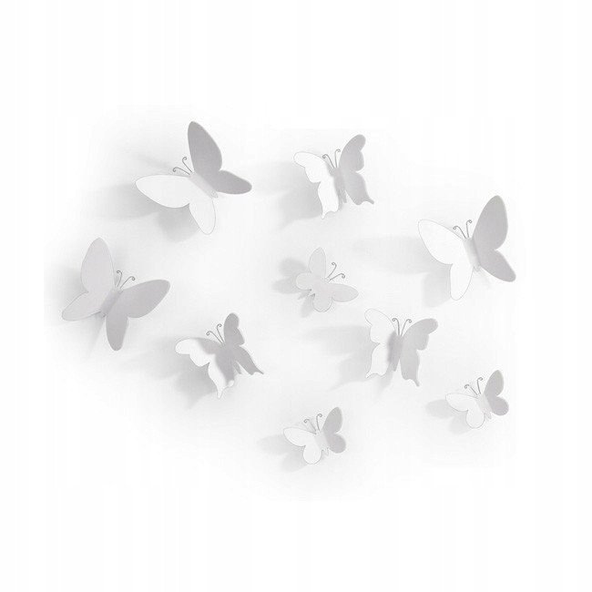 Decorazione murale  MARIPOSA bianco pz 9 - 470130-660