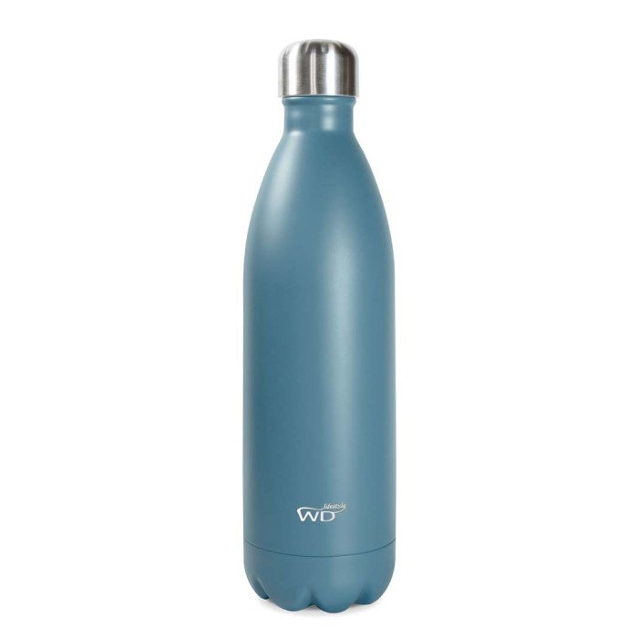 Bottiglia termica in acciaio inox. Capacità 1 L. Colore petrolio. - wd575pet