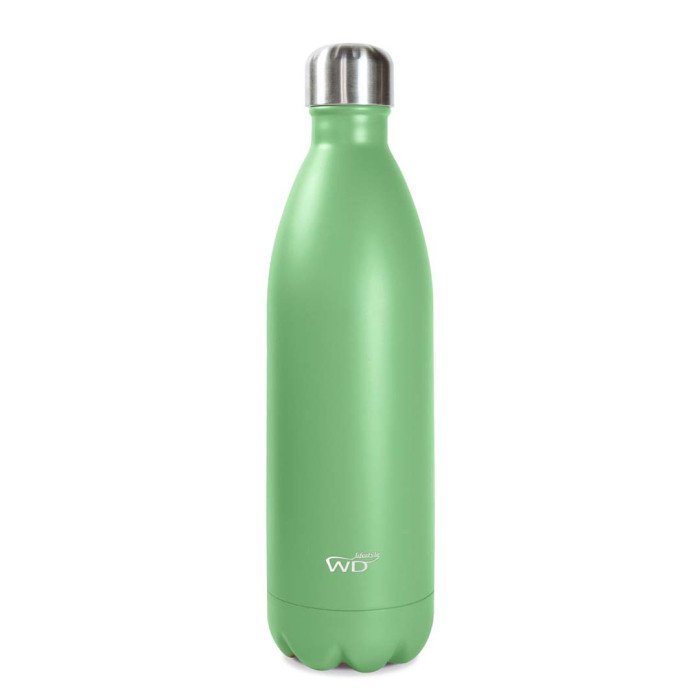 Bottiglia termica in acciaio inox. Capacità 1 L. Colore verde. - wd575v