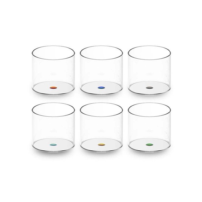 Set 6 bicchieri in vetro borosilicato. Capacità 350 ml. - wd654