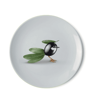 Piatto pizza 30,5cm. Decoro oliva. - wd757oli