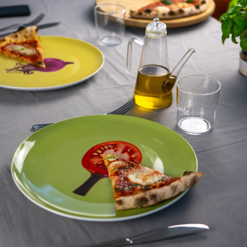 Piatto pizza 30,5cm. Decoro paletta. - wd757pal