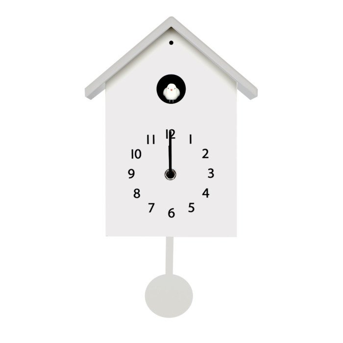 Orologio cucù. Colore Bianco. - wd759b