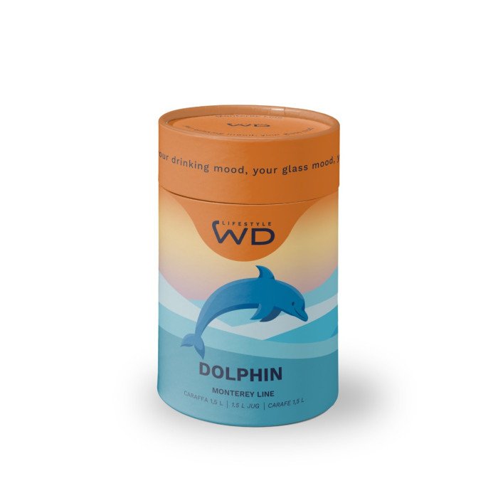 Caraffa in vetro borosilicato. Capacità 1,5 L. Delfino - wd775del