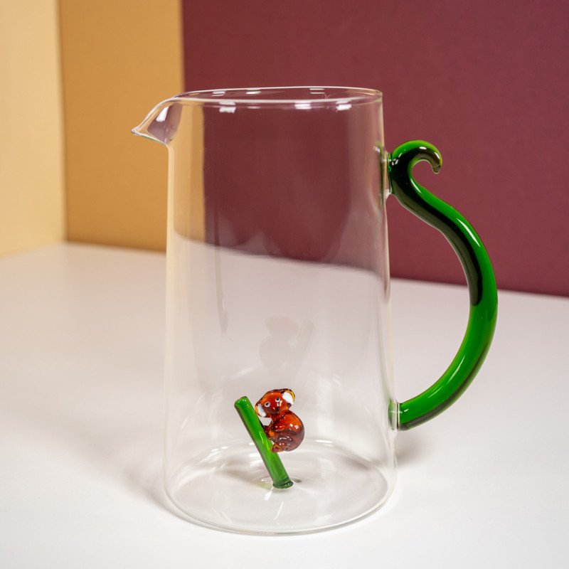 Caraffa in vetro borosilicato. Capacità 1,5 L. Decoro koala. - wd775koa