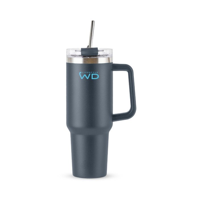 Mug Americana in acciaio inox. Capacità 1,2 L. Colore grigio. - wd821g