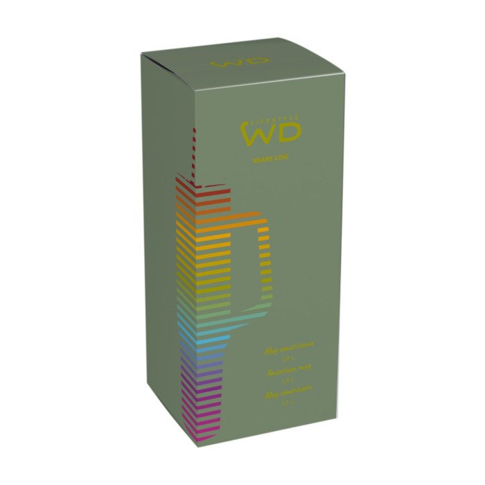Mug Americana in acciaio inox. Capacità 1,2 L. Colore oliva. - wd821ol