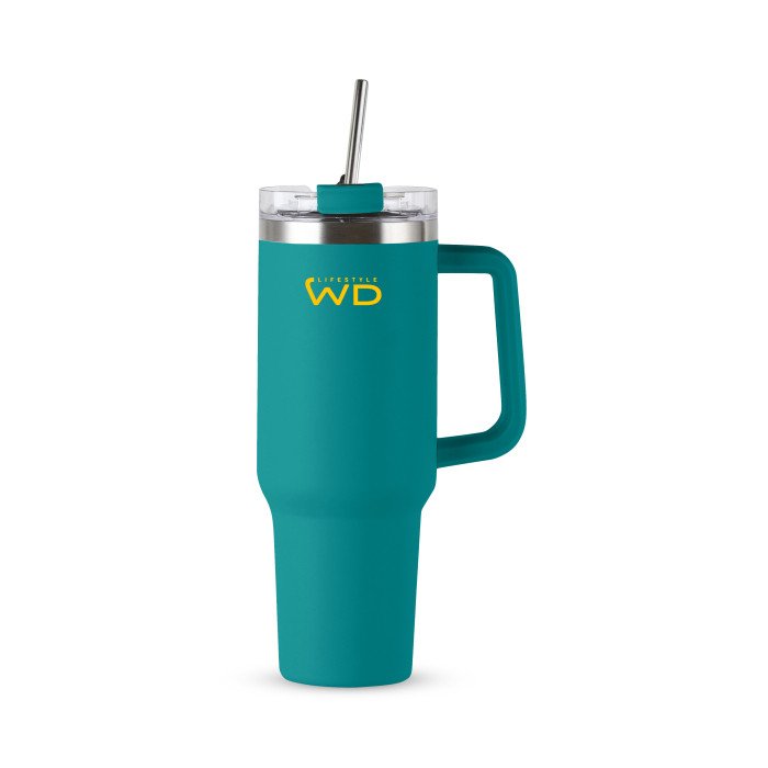 Mug Americana in acciaio inox. Capacità 1,2 L. Colore petrolio. - wd821pet