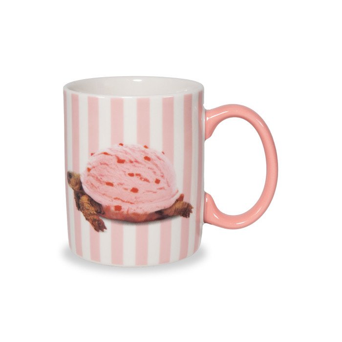 Tazza in new bone china 330ml. Decoro Tartarufga - wd887gel