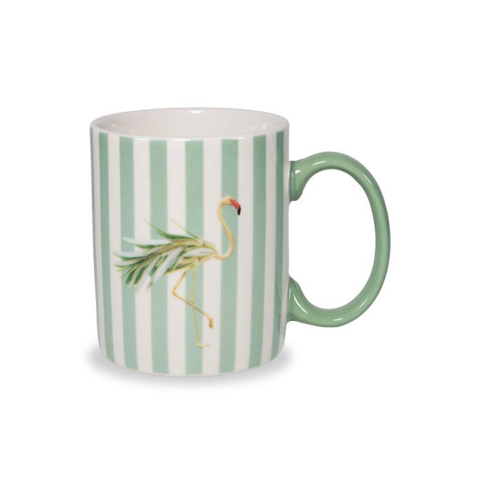 Tazza in new bone china 330ml. Decoro fenicottero. - wd887ros
