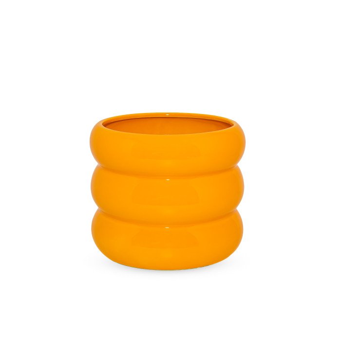 Vaso in terracotta. Colore giallo. - wd894gi
