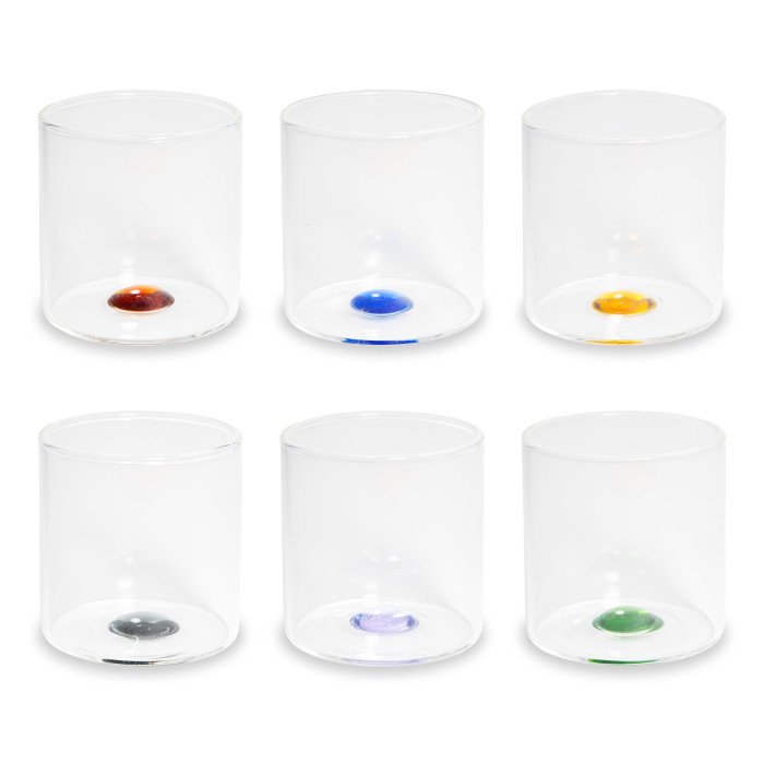 Set 6 bicchierini in vetro borosilicato. Capacità 10 cl - wd909