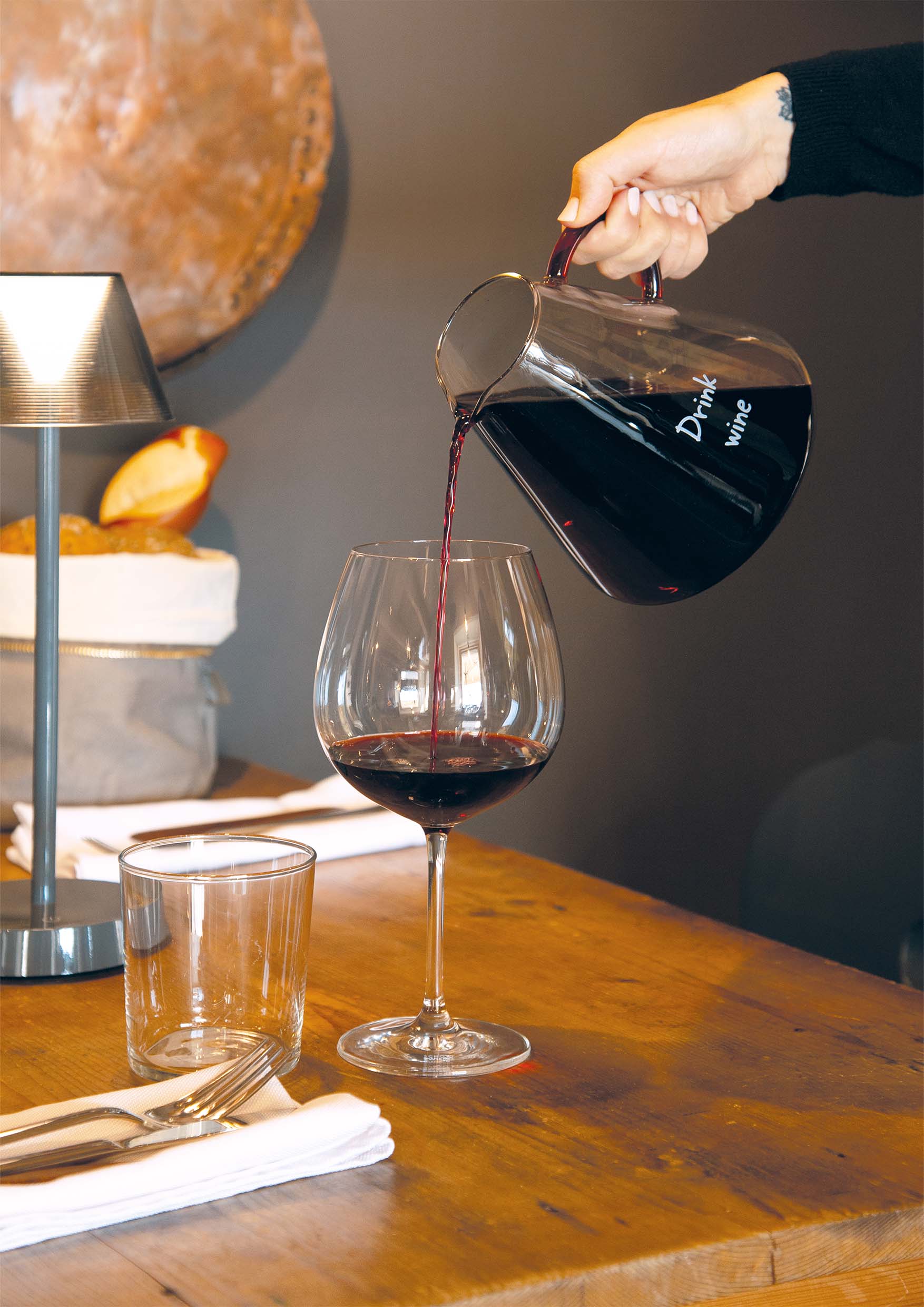 Brocca/decanter in vetro borosilicato. - wdf605