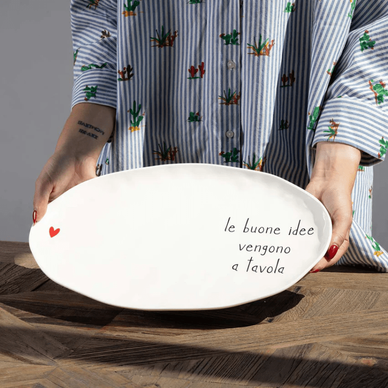 PIATTO OVALE LE BUONE IDEE  VENGONO A TAVOLA36.6X24.5CM - 10010696 PIATTO OVALE LE BUONE IDEE  VENGONO A TAVOLA36.6X24.5CM - 10010696