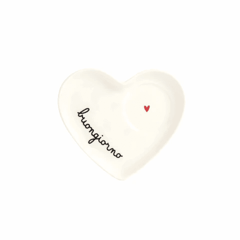 SET 2 PIATTI PER  TAZZINE  CON CUORE BUONGIORNO - 10010785