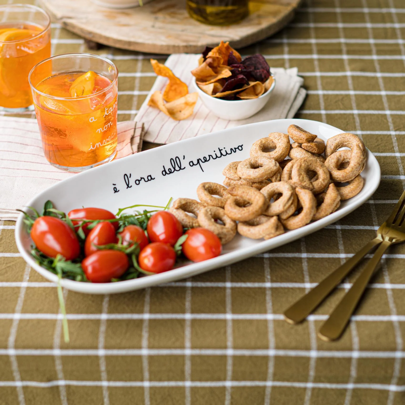 PIATTO OVALE FONDO E' L'ORA DELL'APERITIVO - 10010834