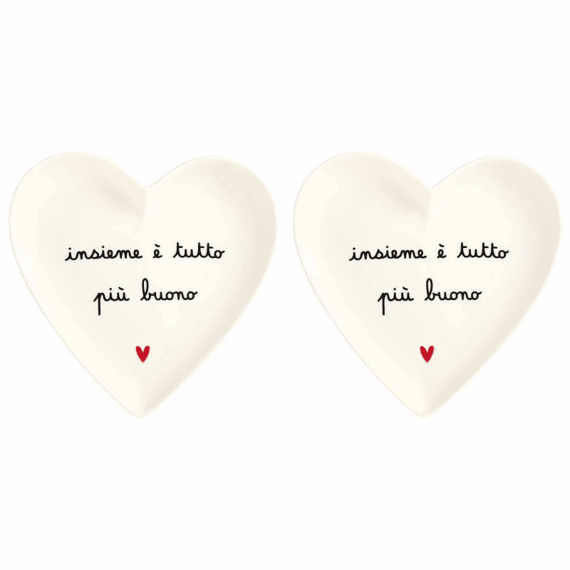 SET 2 PIATTI CUORE 18CM INSIEME E' TUTTO PIU' BUONO - 10011051