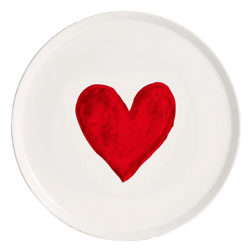 PIATTO PIZZA CUORE ACQUERELLO nuova forma - 10011132