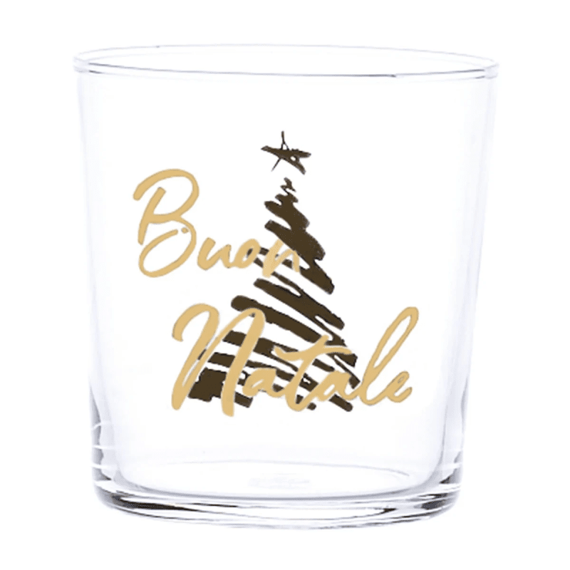 SET 6 BICCHIERI ALBERO BUON NATALE ORO 35.5CL - 10011804