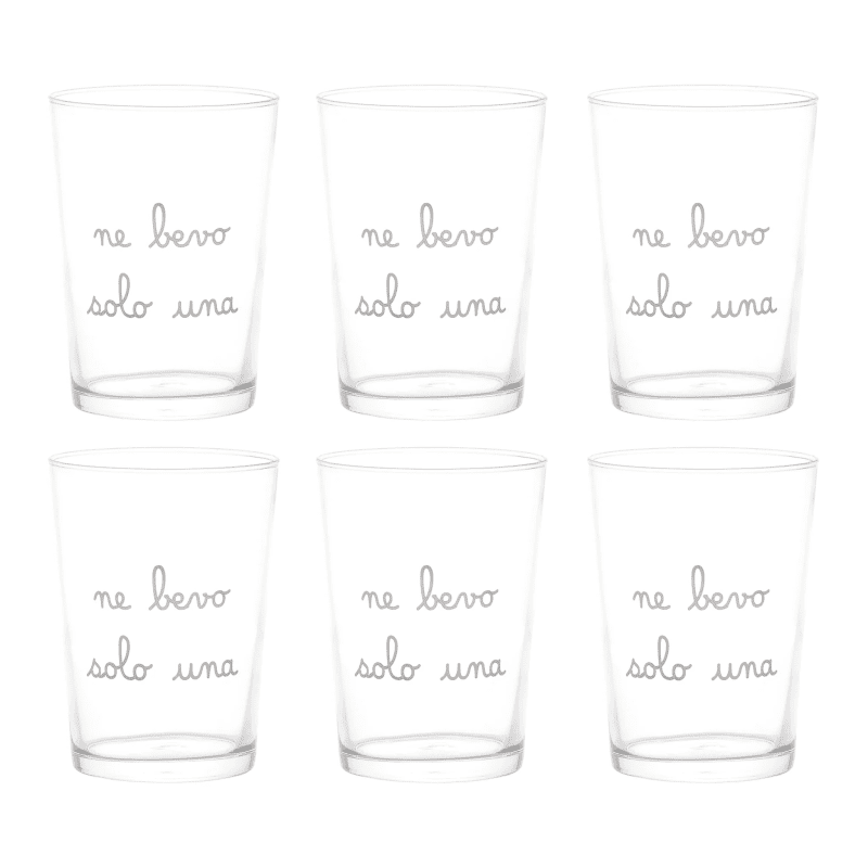Set 6 Bicchieri birra Ne bevo solo una - 10011847