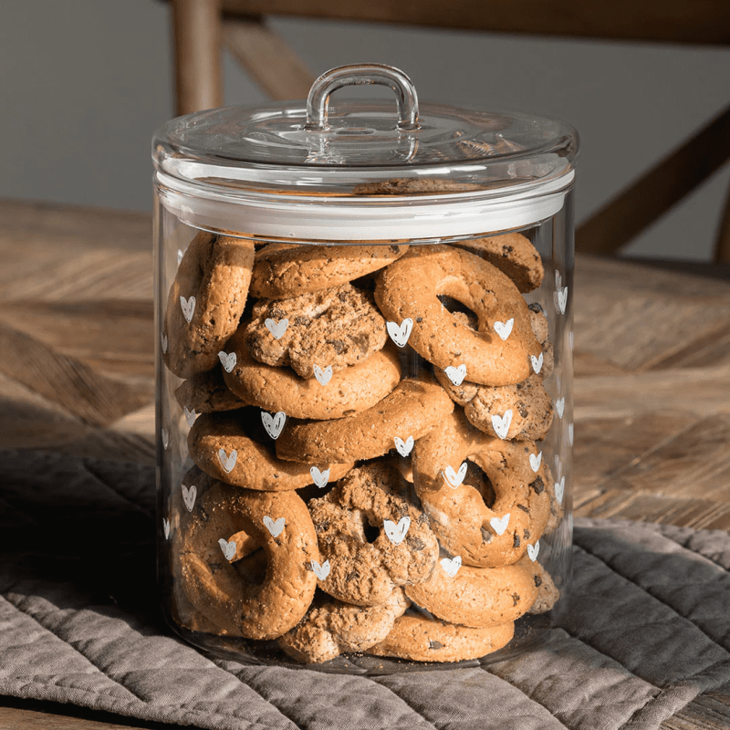 BARATTOLO IN VETRO  CUORI - 10012359