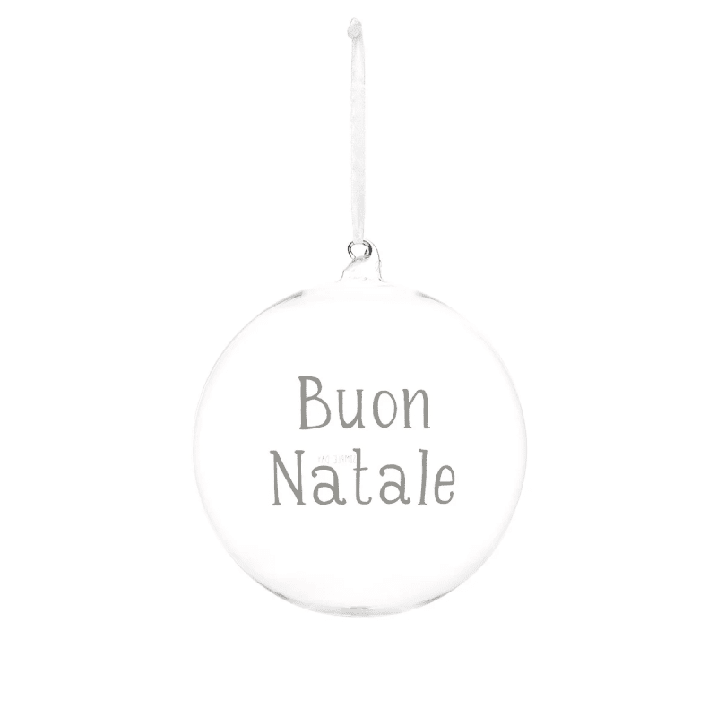 PALLINA 20CM BUON NATALE BIANCO - 10012721