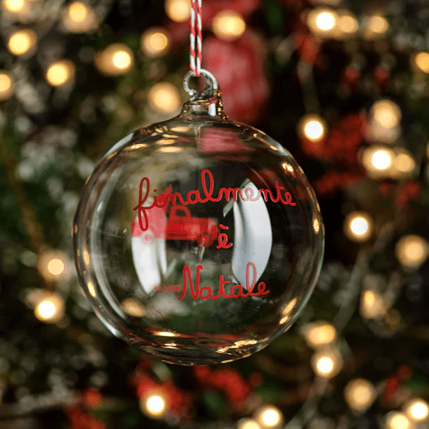 PALLINA 12CM FINALMENTE E' NATALE ROSSO - 10012778 PALLINA 12CM FINALMENTE E' NATALE ROSSO - 10012778