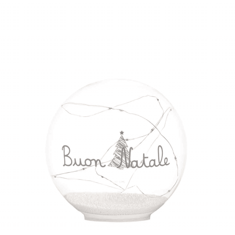 PALLA LED 15CM BUON NATALE - 10012820
