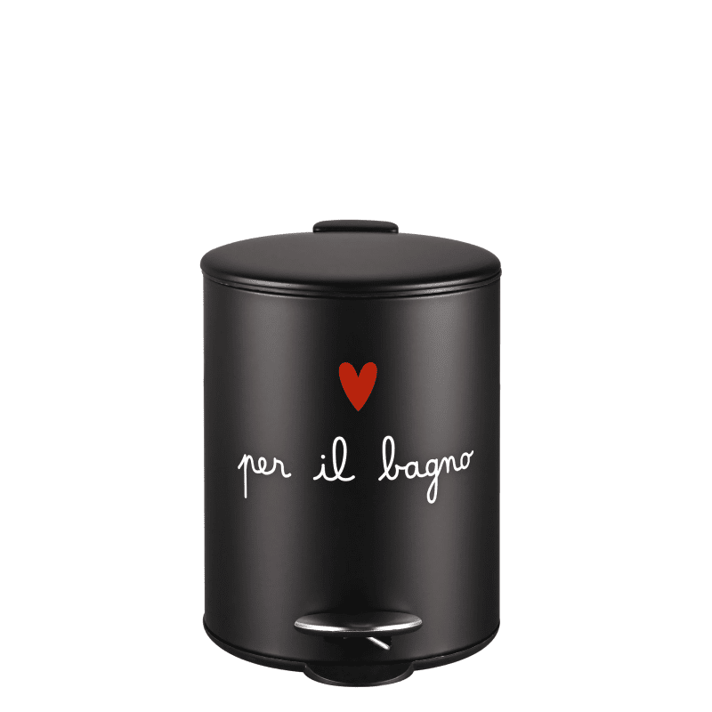 PATTUMIERA 5L NERA PER IL BAGNO 25x19xh27 - 10012860