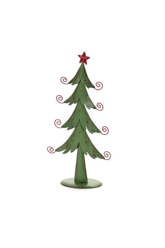 DECO METALLO ALBERO CON STELLA H 25 CM - cdh240815a