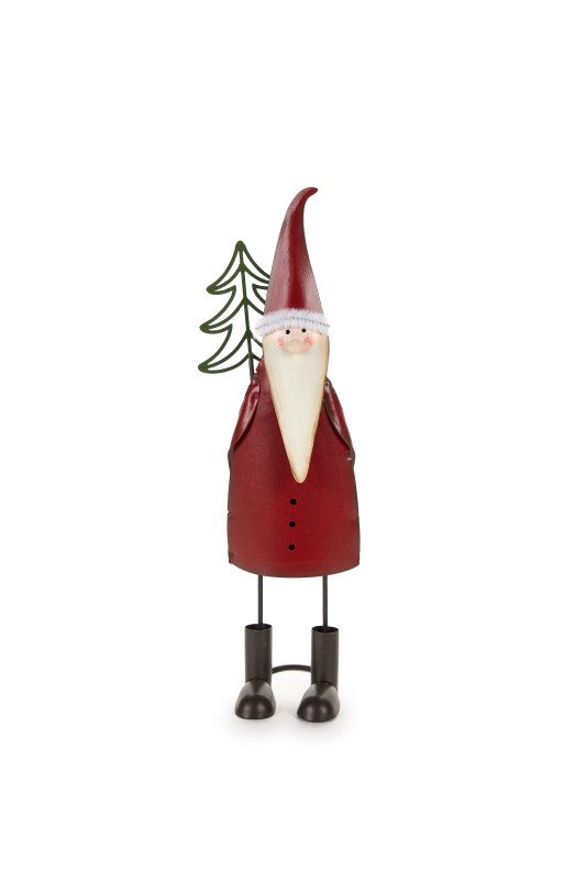 DECO METALLO BABBO NATALE H 22 CM - cdh240817a