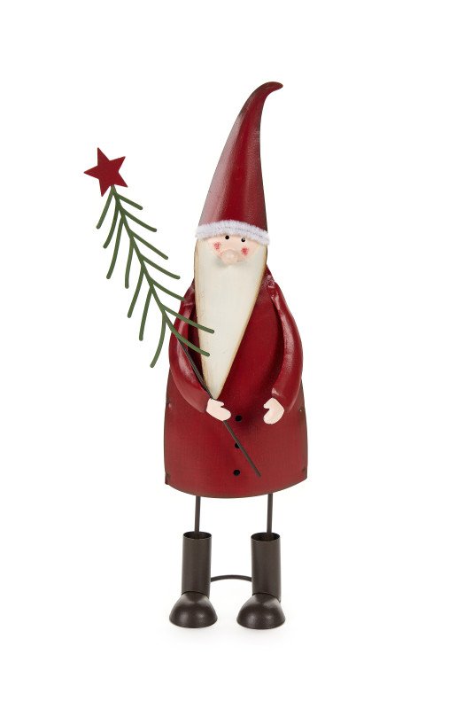 DECO METALLO BABBO NATALE H 29 CM - cdh240817b