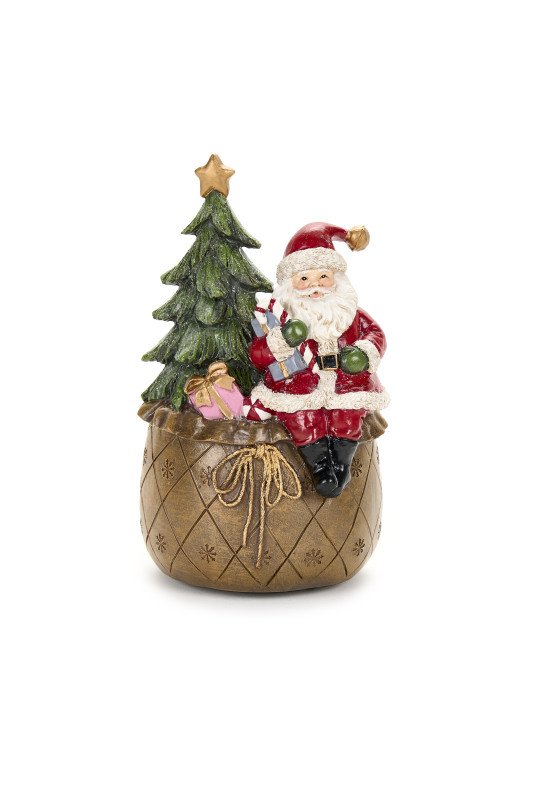 CARRILON SACCO CON BABBO NATALE H 21 CM - cy240901a