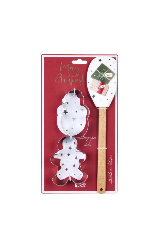 Set  Tre Pezzi   Spatola Con Stampino Pacchi - jhi251902b