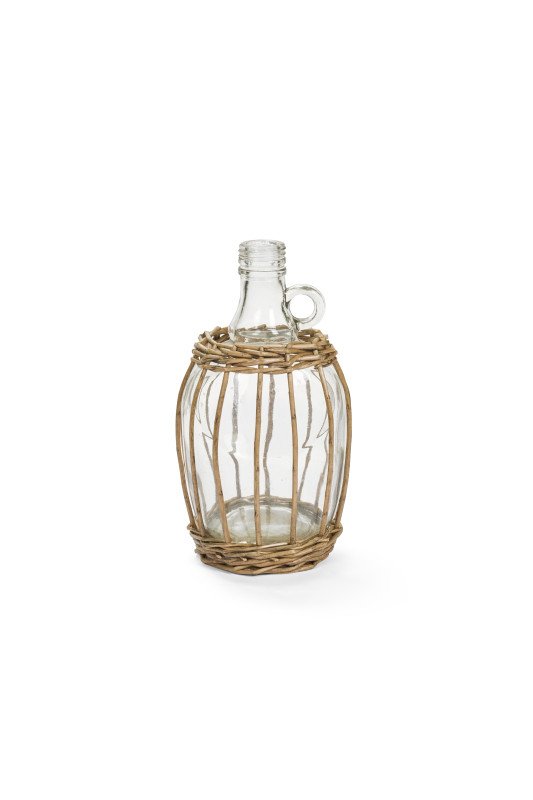 Dama in Vetro con Rivestimento in Vimini - llg260212a