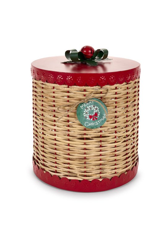 DECO METALLO/RATTAN PACCHETTO H 25.5 CM - mbf240903a