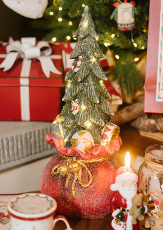 Albero Con Sacco In Magnesio Con Led - qqy251603a