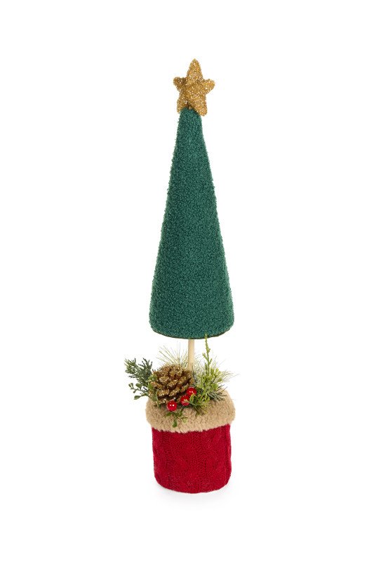 ALBERO TESSUTO MAGLIA VASO ROSSO SMALL - sns240804a