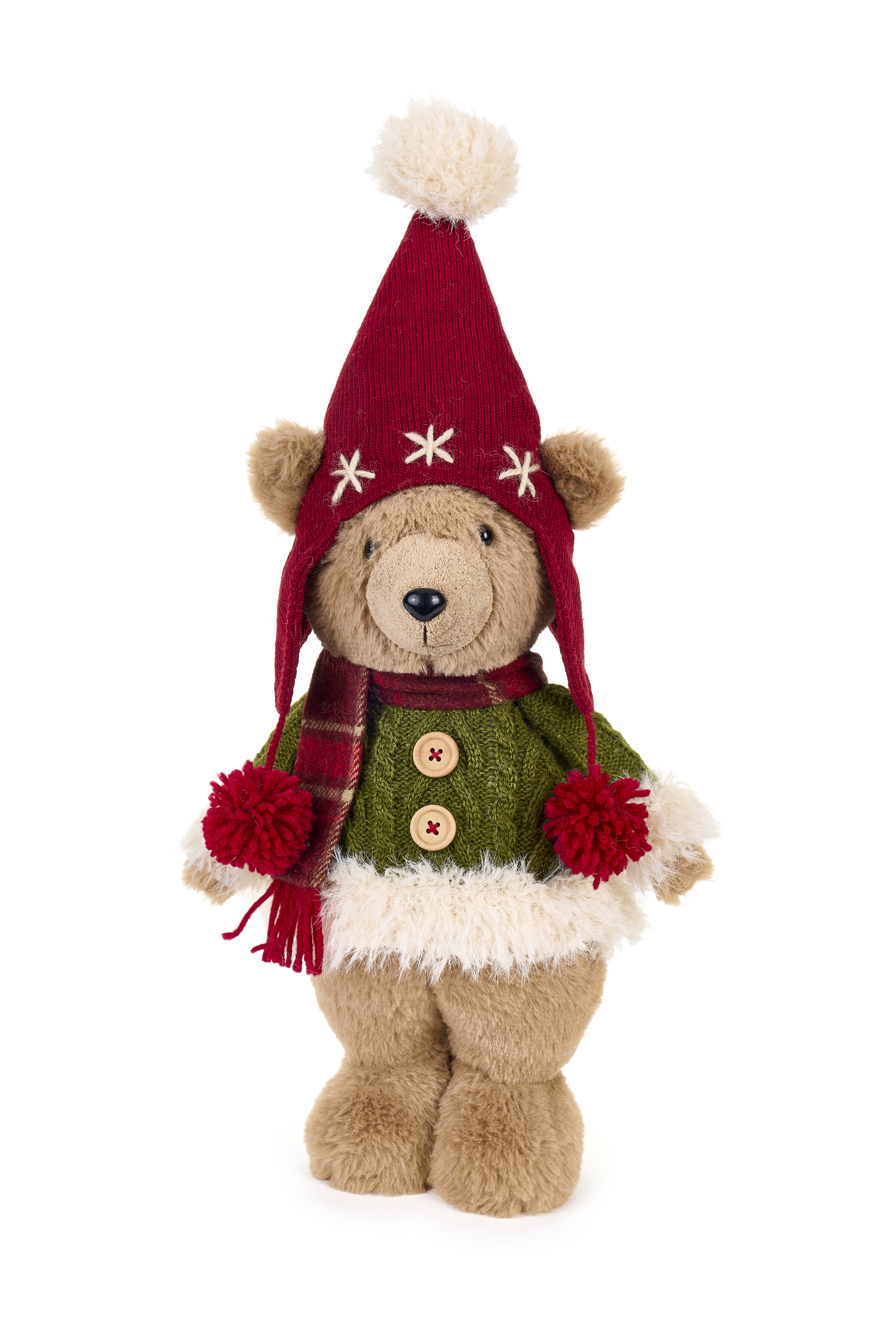Orso In Piedi Con Cappello A Punta 42 Cm - xad251603b